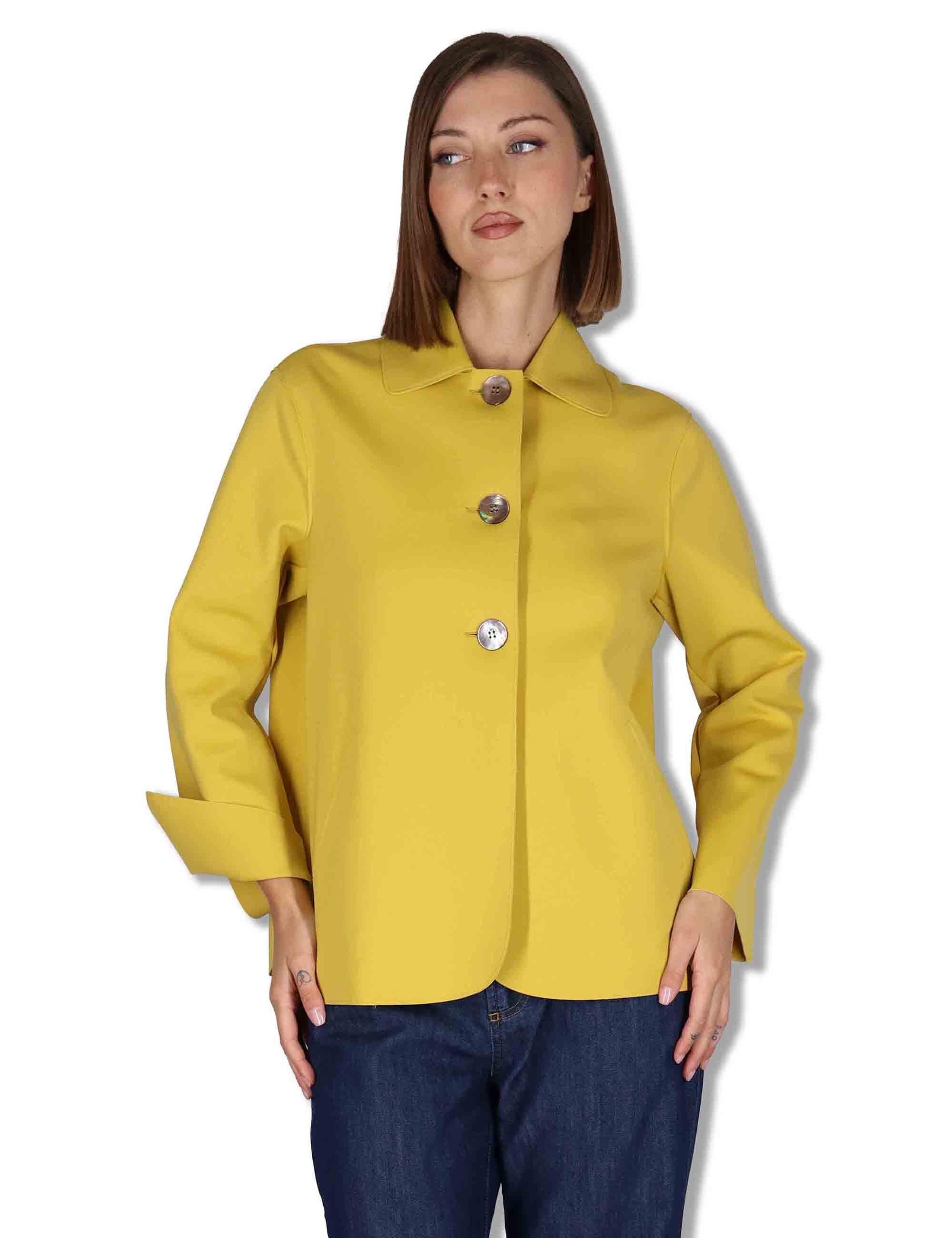 Giacche donna monopetto Angelico in tessuto stretch giallo 50260010 091 Ewooluzione 
