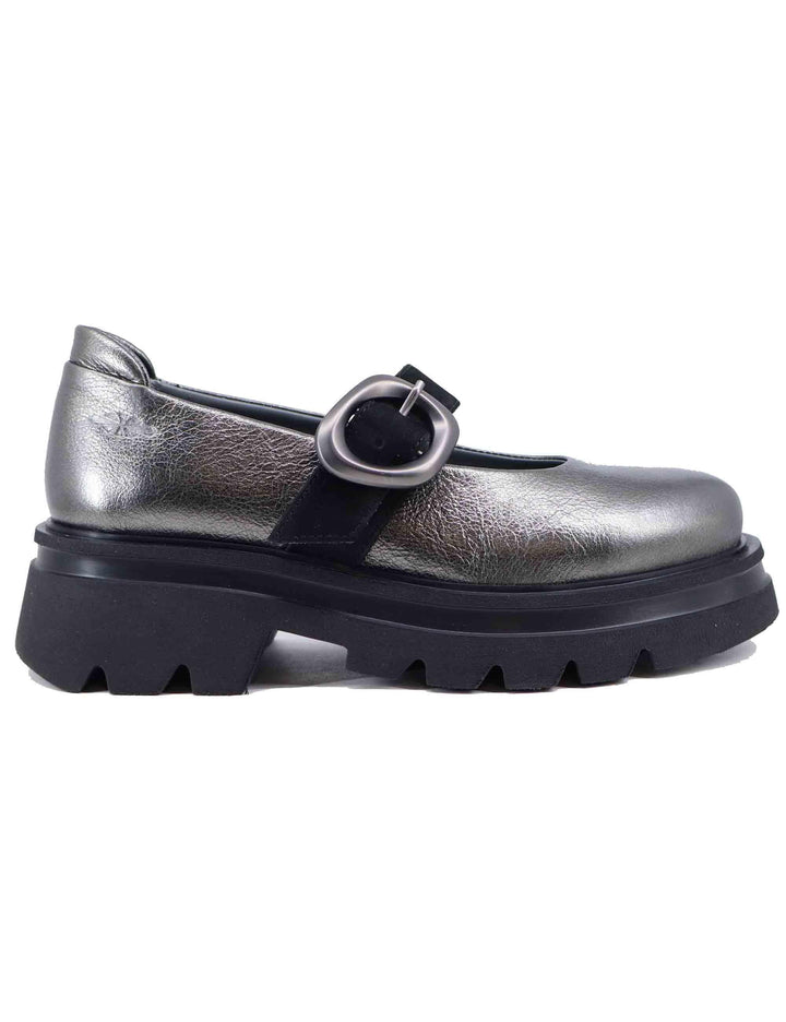 Ballerine donna in pelle argento con suola carrarmato DOLL BIE 023 Patrizia Bonfanti 