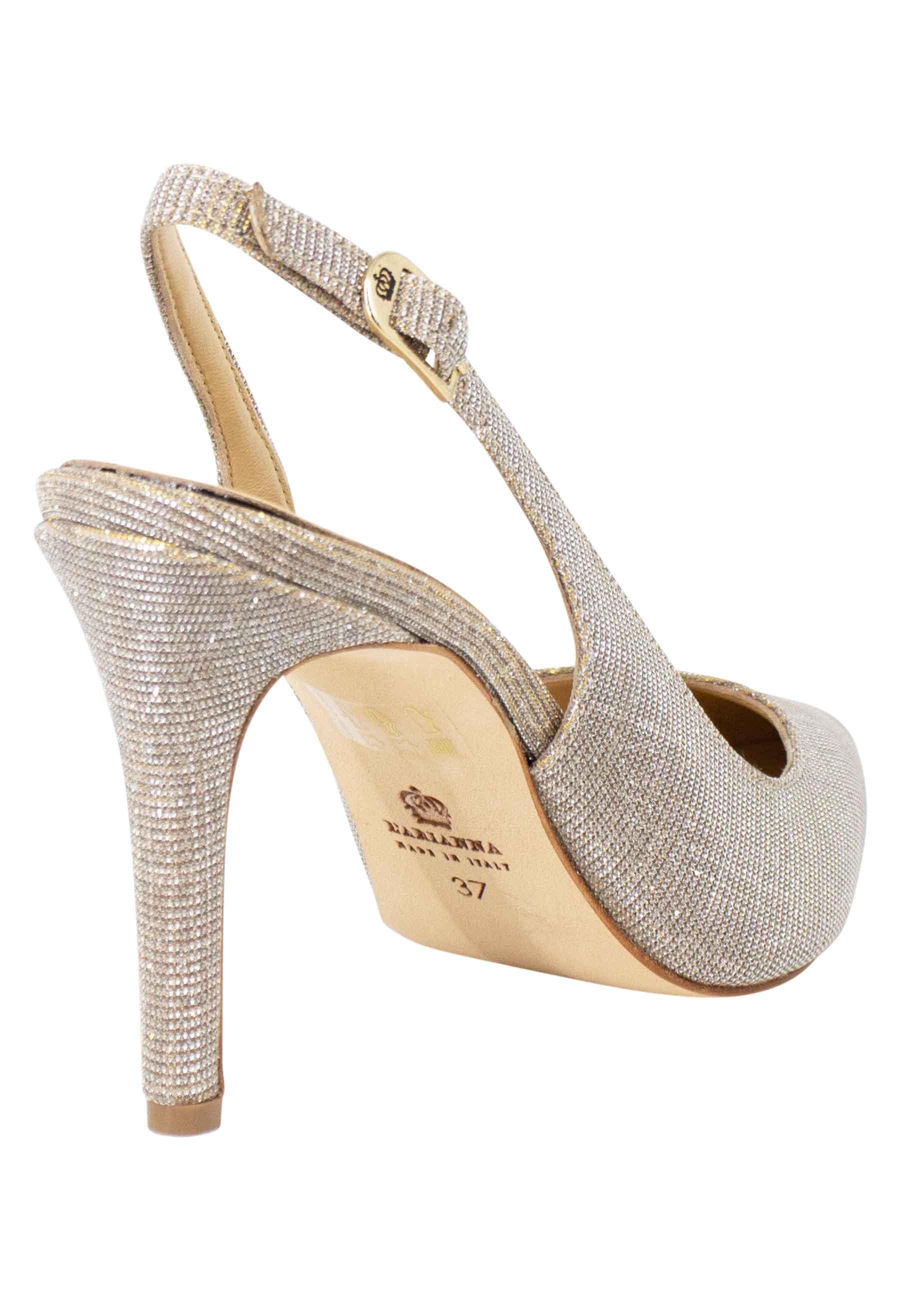 Decollete slingback donna in tessuto nude tacco alto CH2002 300 L'Arianna 