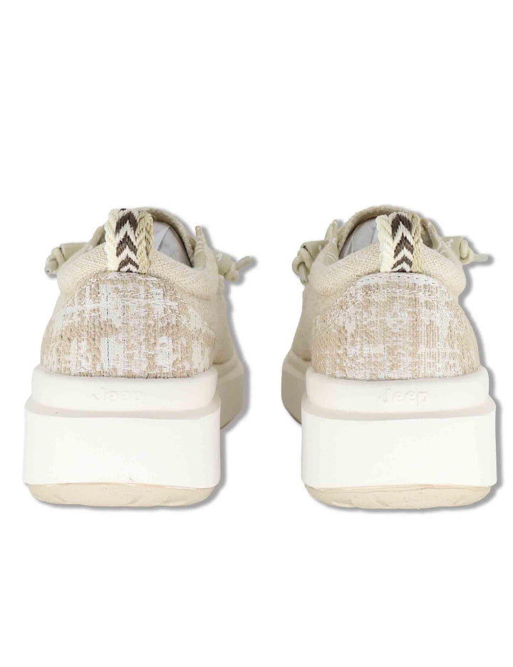 Sneakers donna Nature Wallabee in tessuto beige con lacci elastici JL61530A 023 Jeep 