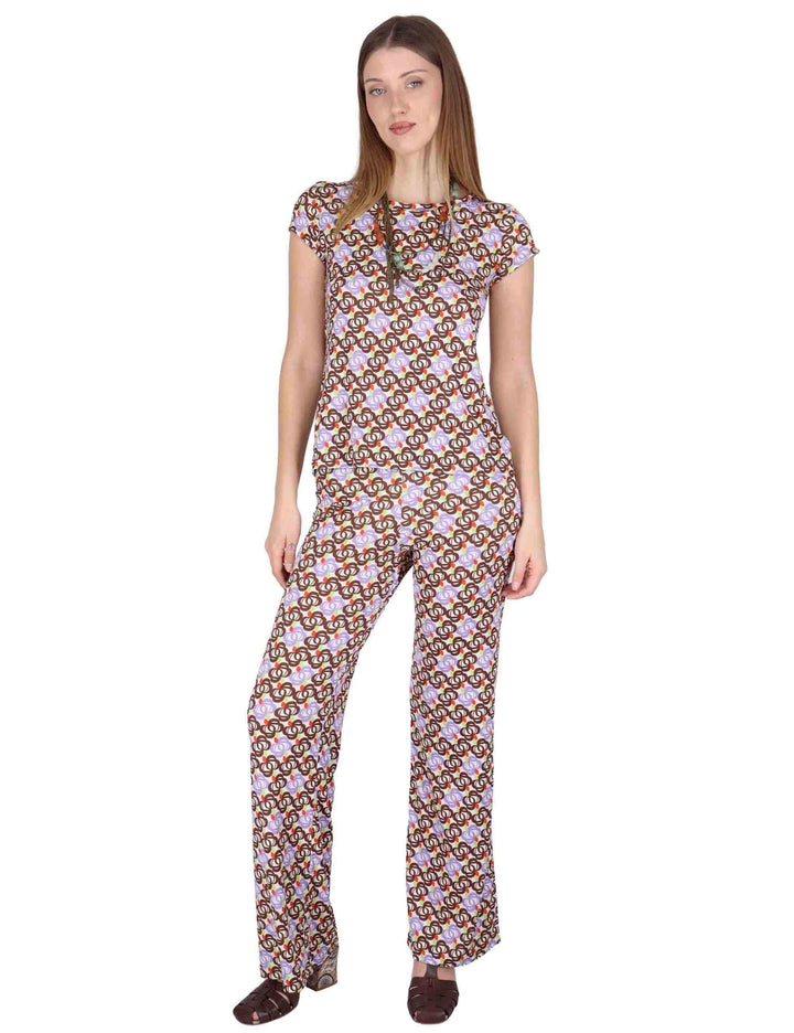 T-Shirt donna Basic in jersey off white stretch a fantasia JFATS0001-E2818-1246 85 Justmine 