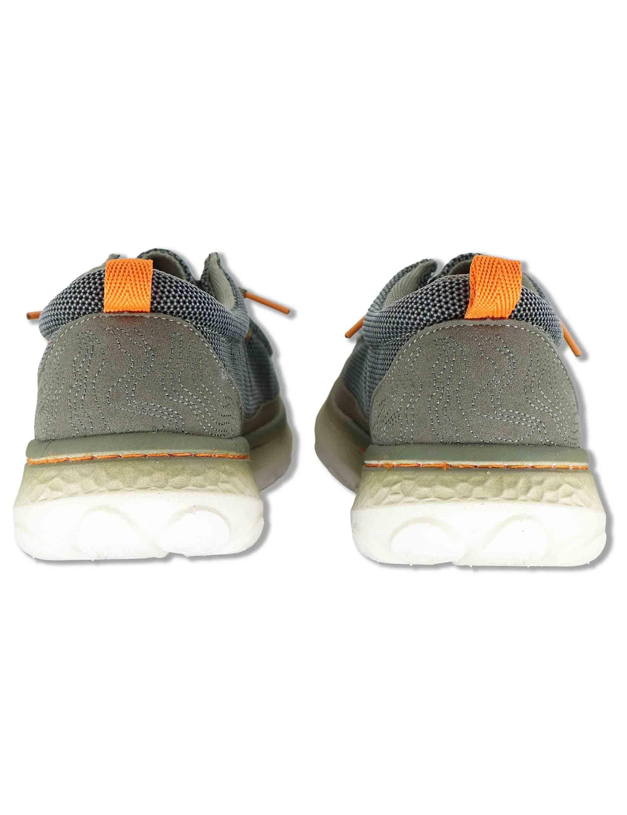 Stringate uomo Kauai Wallabee Knit in tessuto washed verde con suola in gomma JM61090A 020 Jeep 