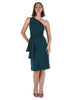 Women's Soft one-shoulder green jersey dress JF671570210 60050