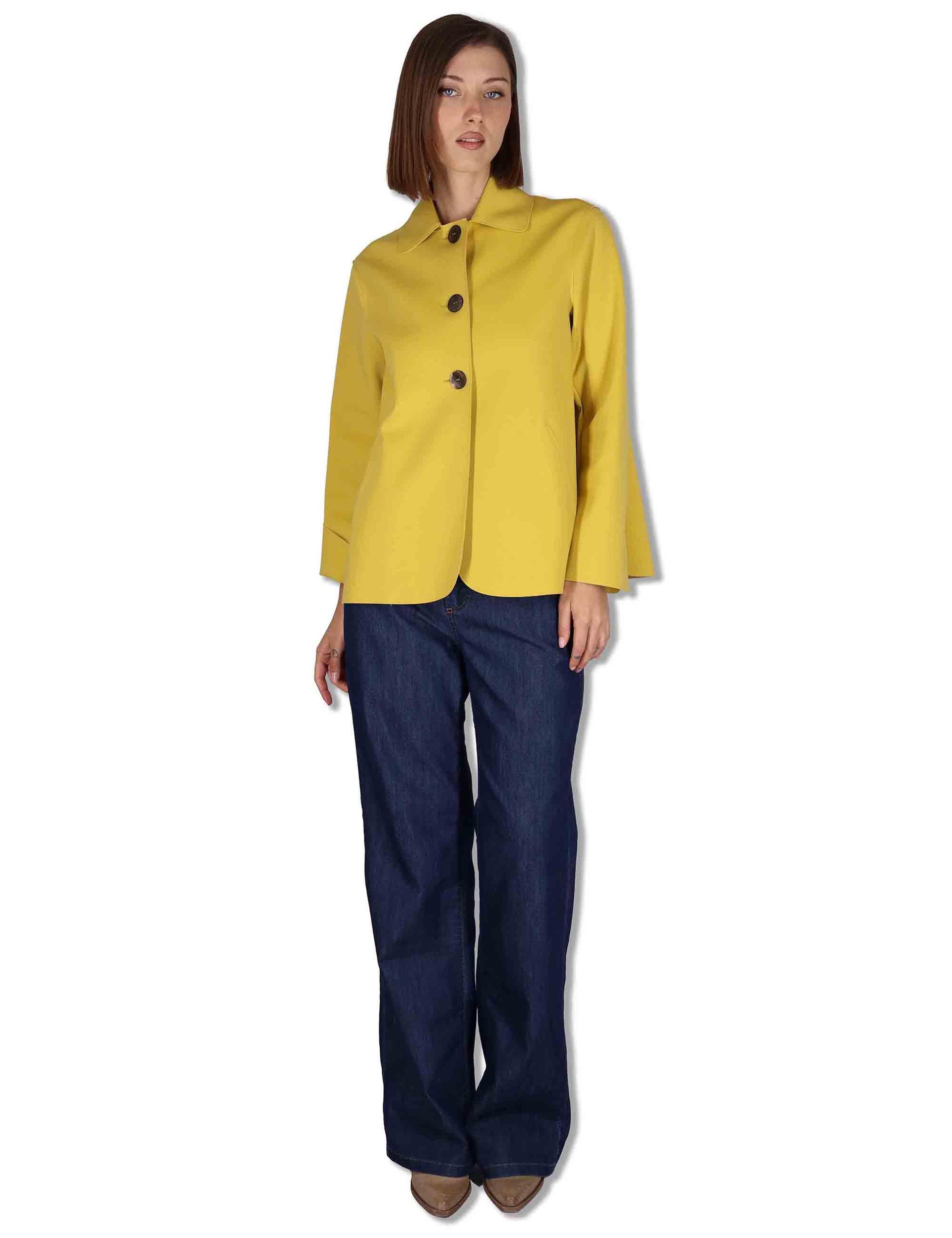 Giacche donna monopetto Angelico in tessuto stretch giallo 50260010 091 Ewooluzione 