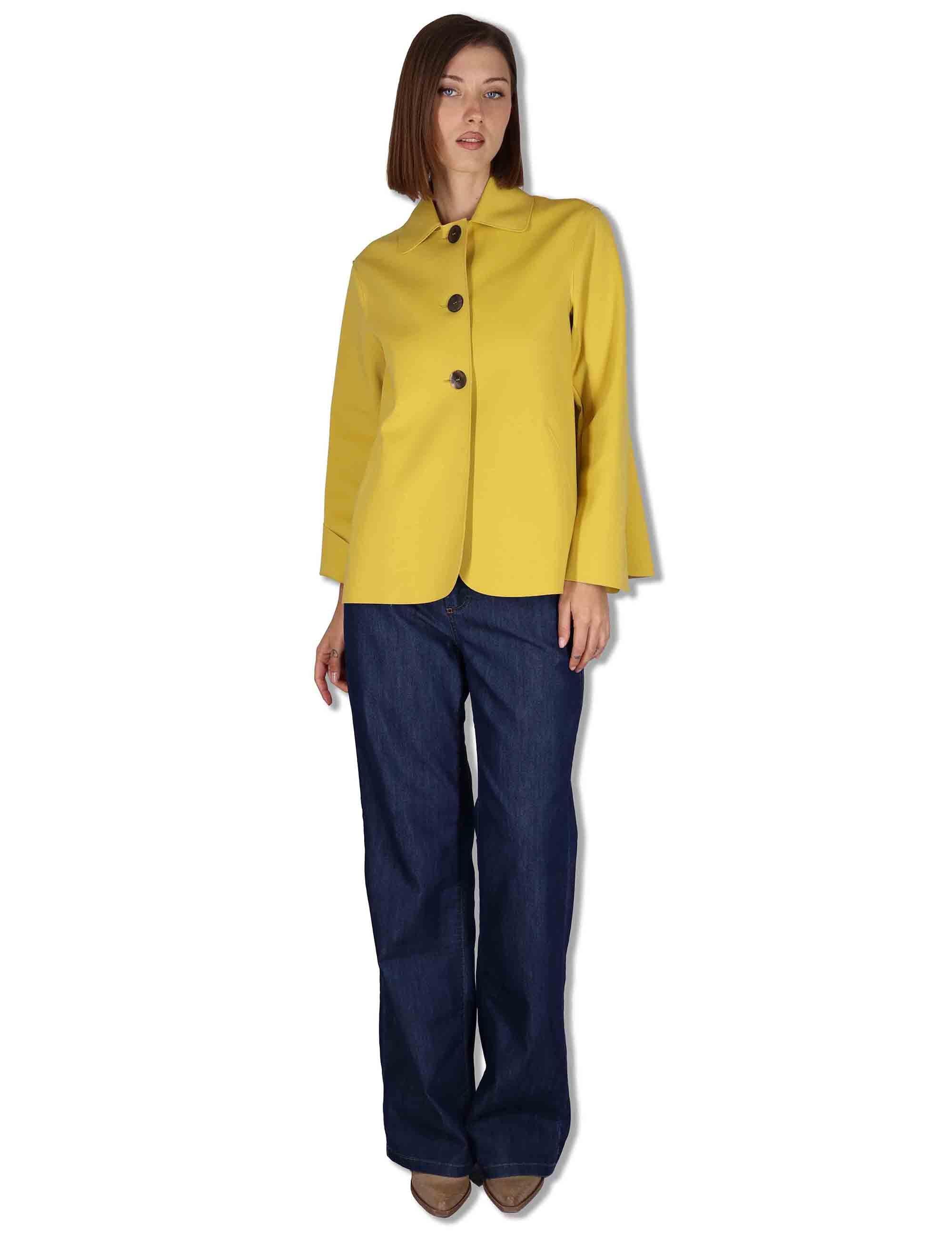 Giacche donna monopetto Angelico in tessuto stretch giallo 50260010 091 Ewooluzione 