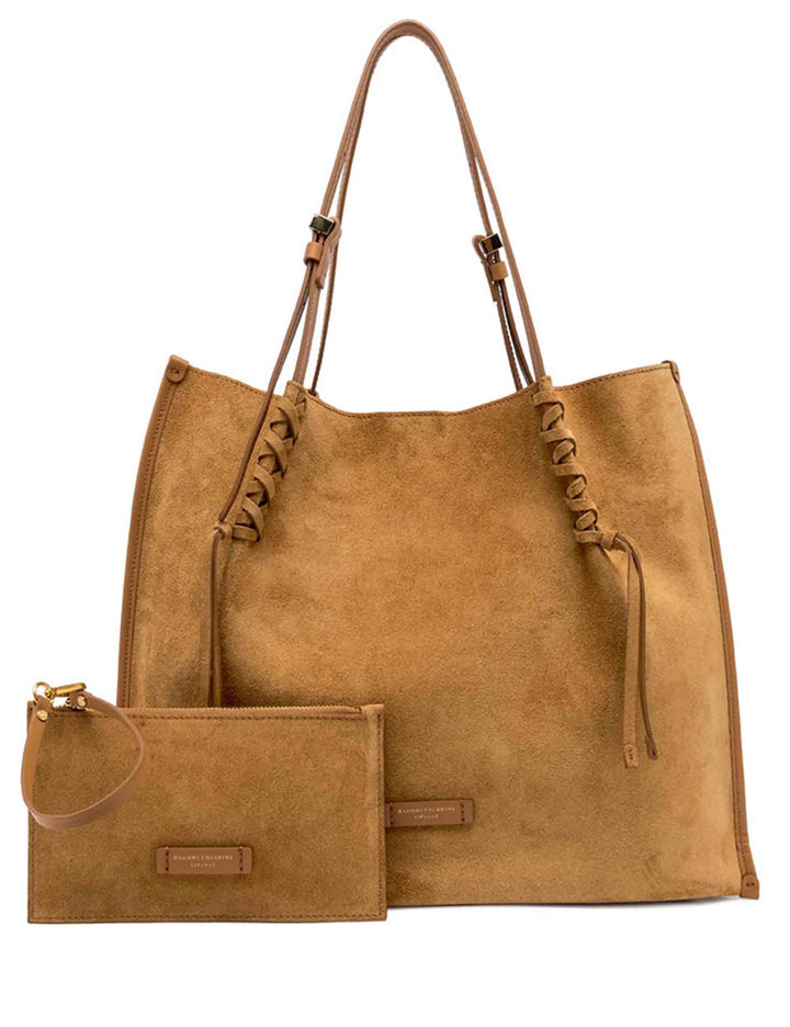 Borse donna Dory in camoscio cuoio con doppi manici BS11307 13956 CM-PL Gianni Chiarini 