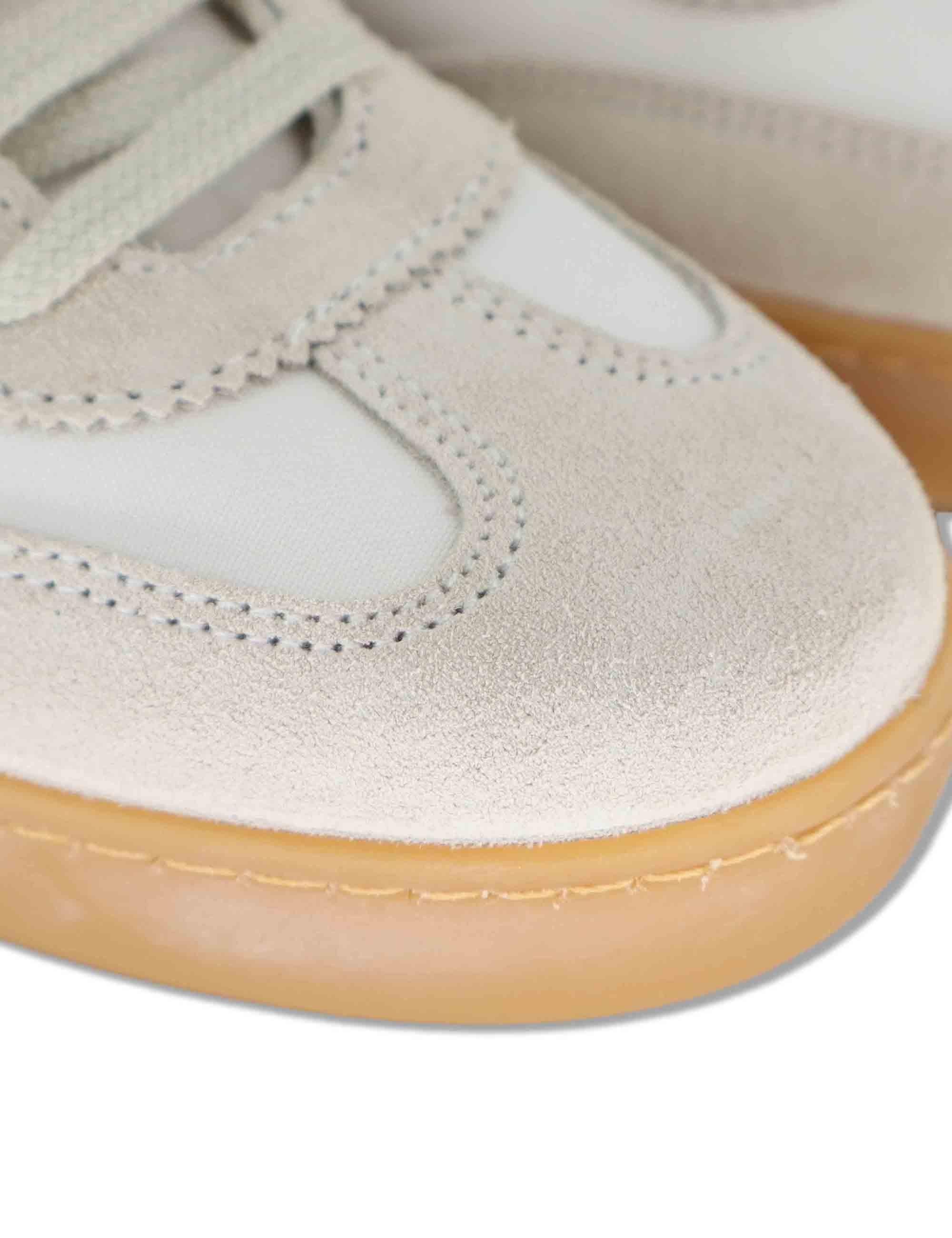 Sneakers donna Berlin in pelle bianca con riporti in contrato 1126230 20_Blanco Victoria 