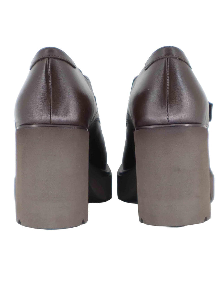 Mocassini donna in pelle testa di moro con fibbia laterale KILLEN STT WENGUE Unisa 