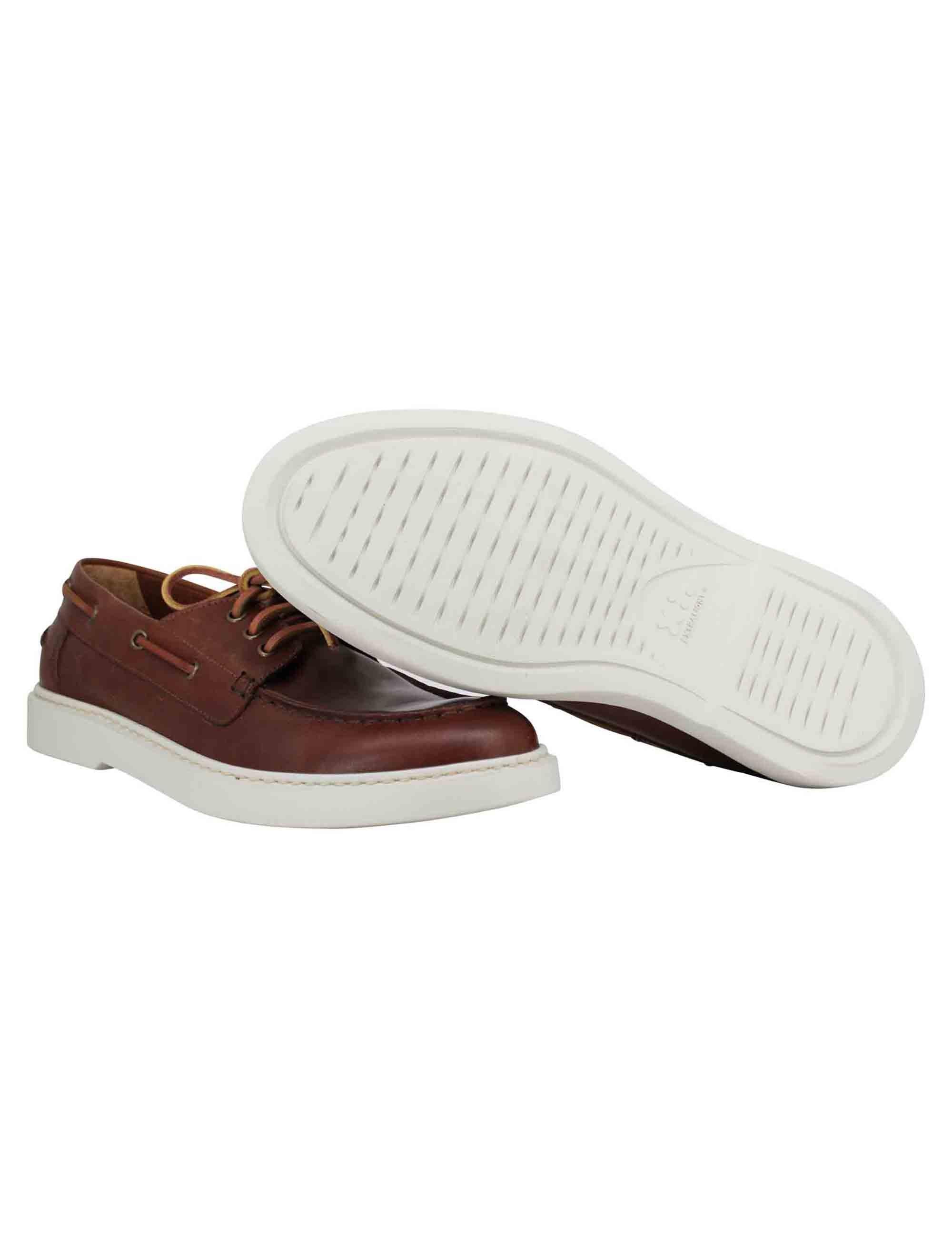 Stringate uomo in pelle cuoio con lacci in cuoio SP2646 012 Spatarella 