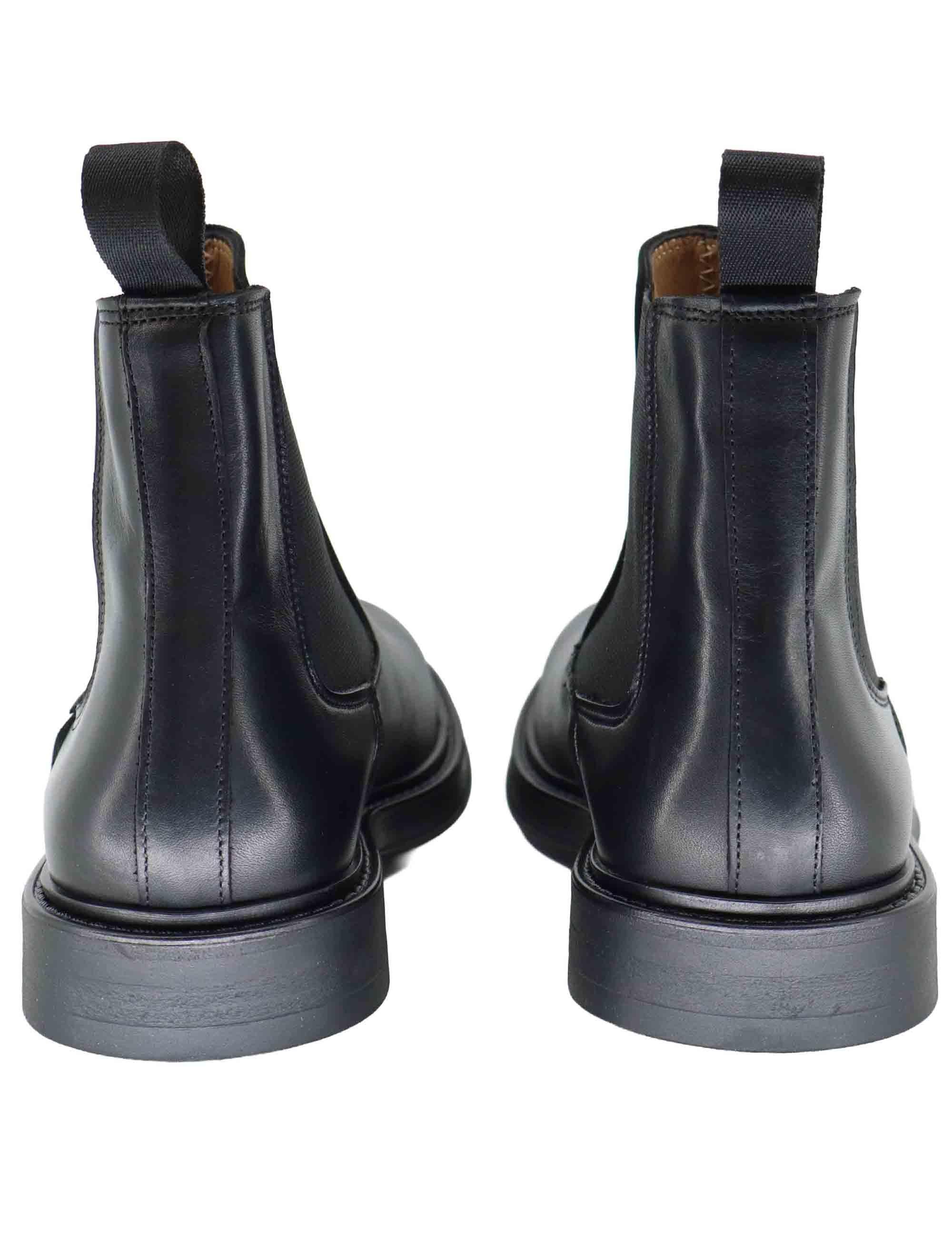 Stivaletti uomo in pelle nera con suola in gomma SP2320 001 Spatarella 