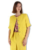 Giacche Timeless in lino giallo con maniche 3/4 Donna JD648140106 70008