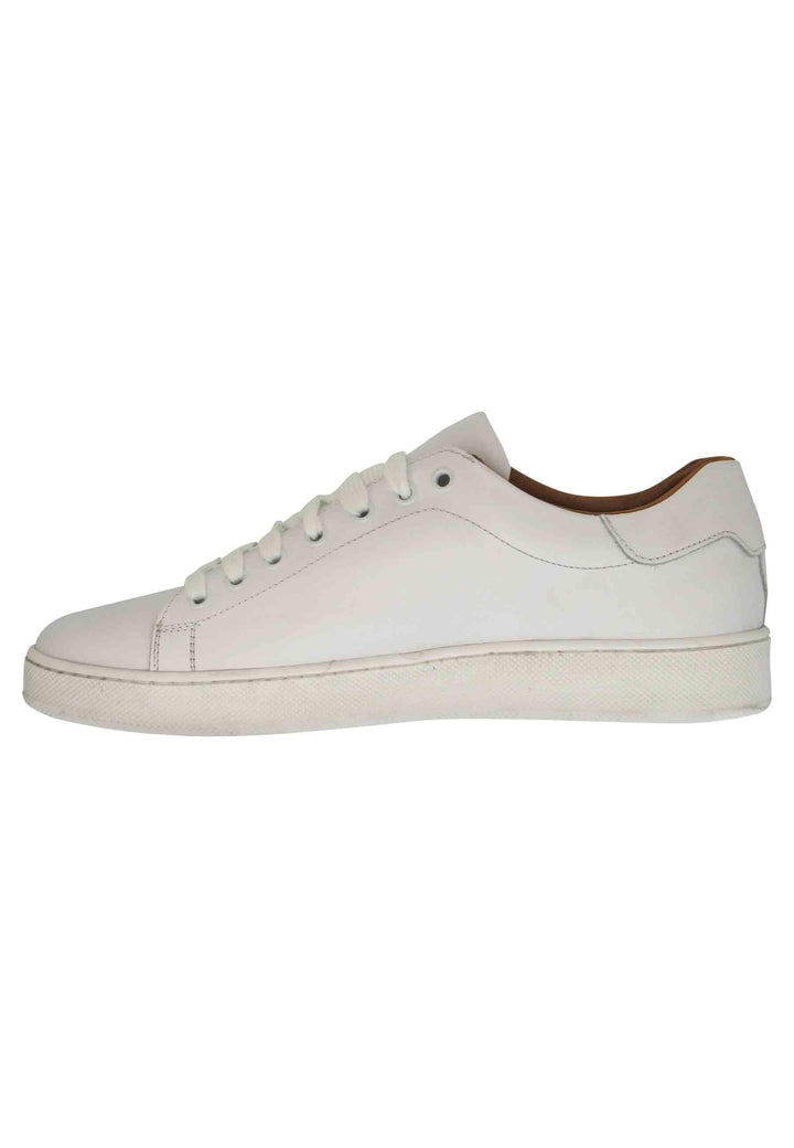 Sneakers uomo in pelle bianca con fondo in gomma 2011 100 Spatarella 