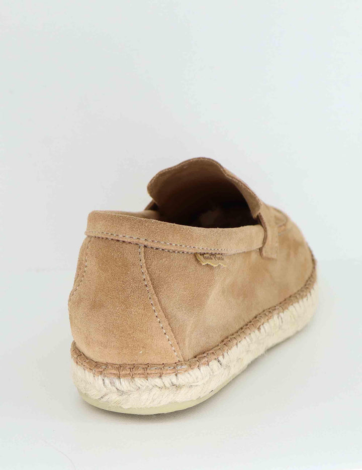 Mocassini espadrillas uomo in camoscio cuoio Benet Camel Toni Pons 