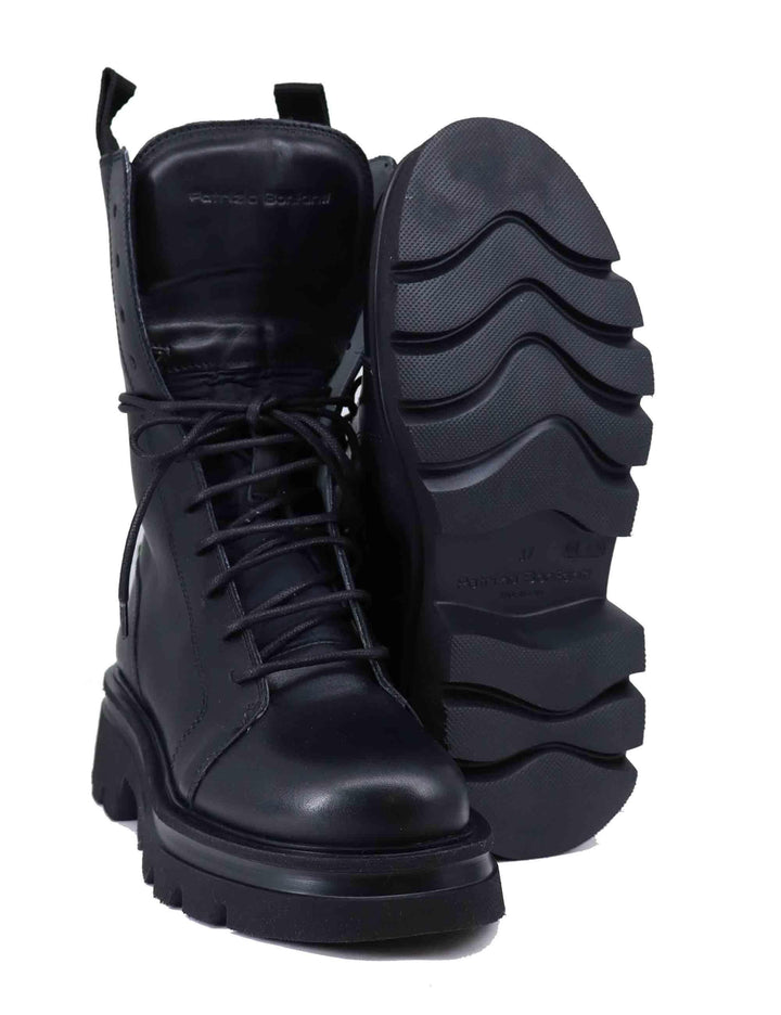 Anfibi donna in pelle nera con zip posteriore SCORPIO 001 Patrizia Bonfanti 