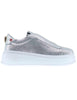 Women's silver leather sneakers NILA 06