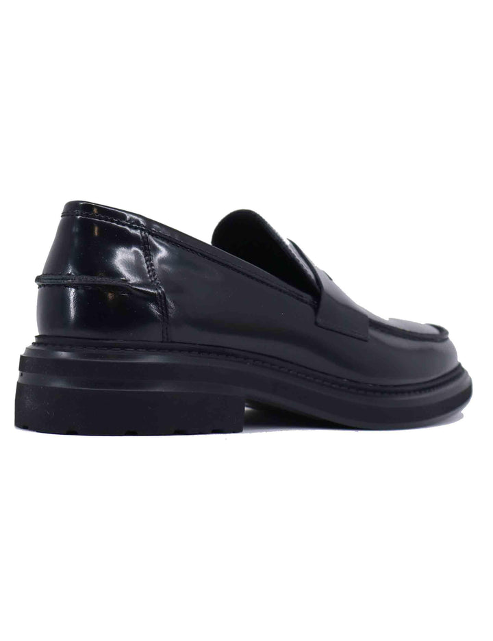 Mocassini uomo in pelle nera con suola in gomma CHIBA 1 001 Rogal's 