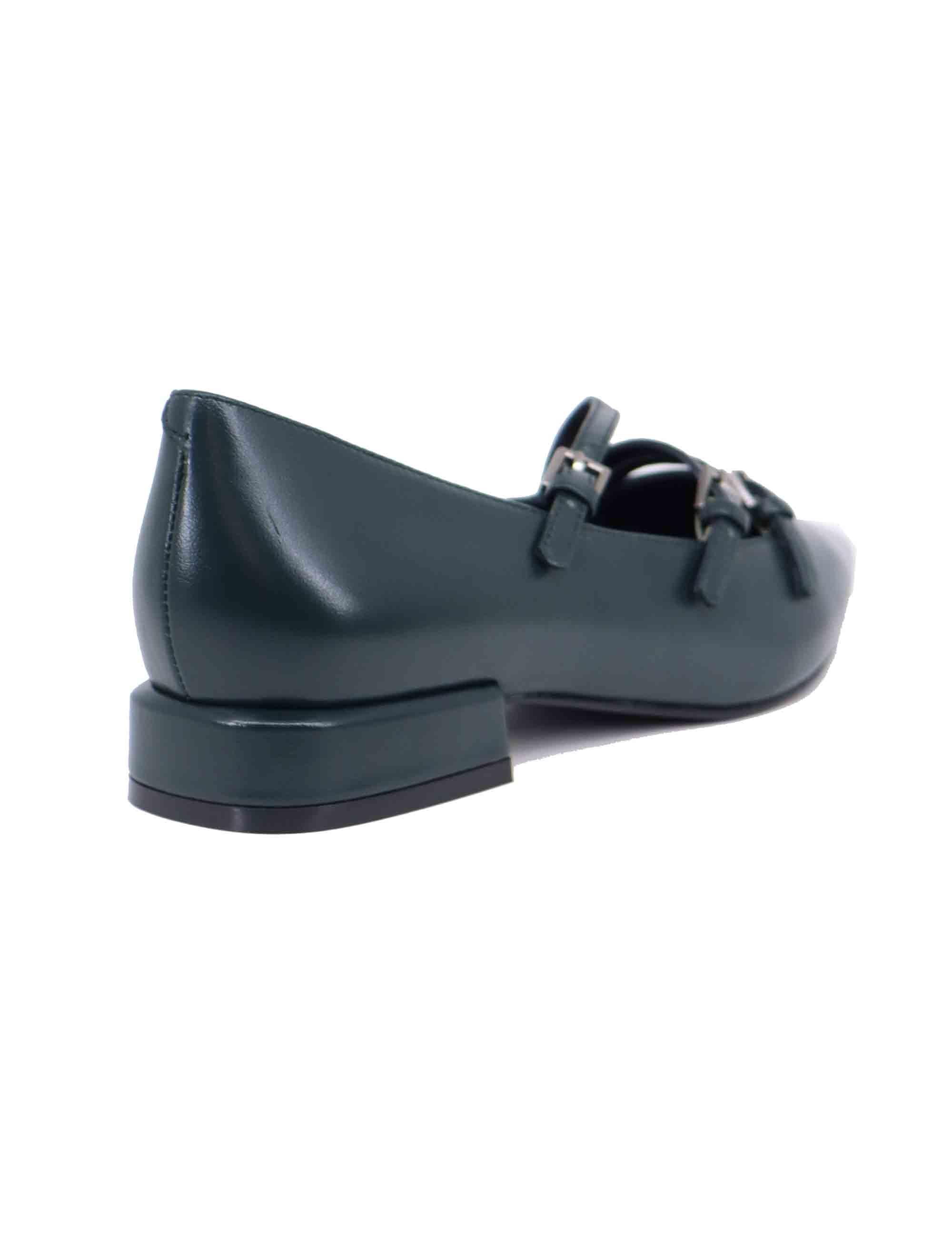 Ballerine donna in pelle verde con cinturini BI0107X 005 Bruno Premi 