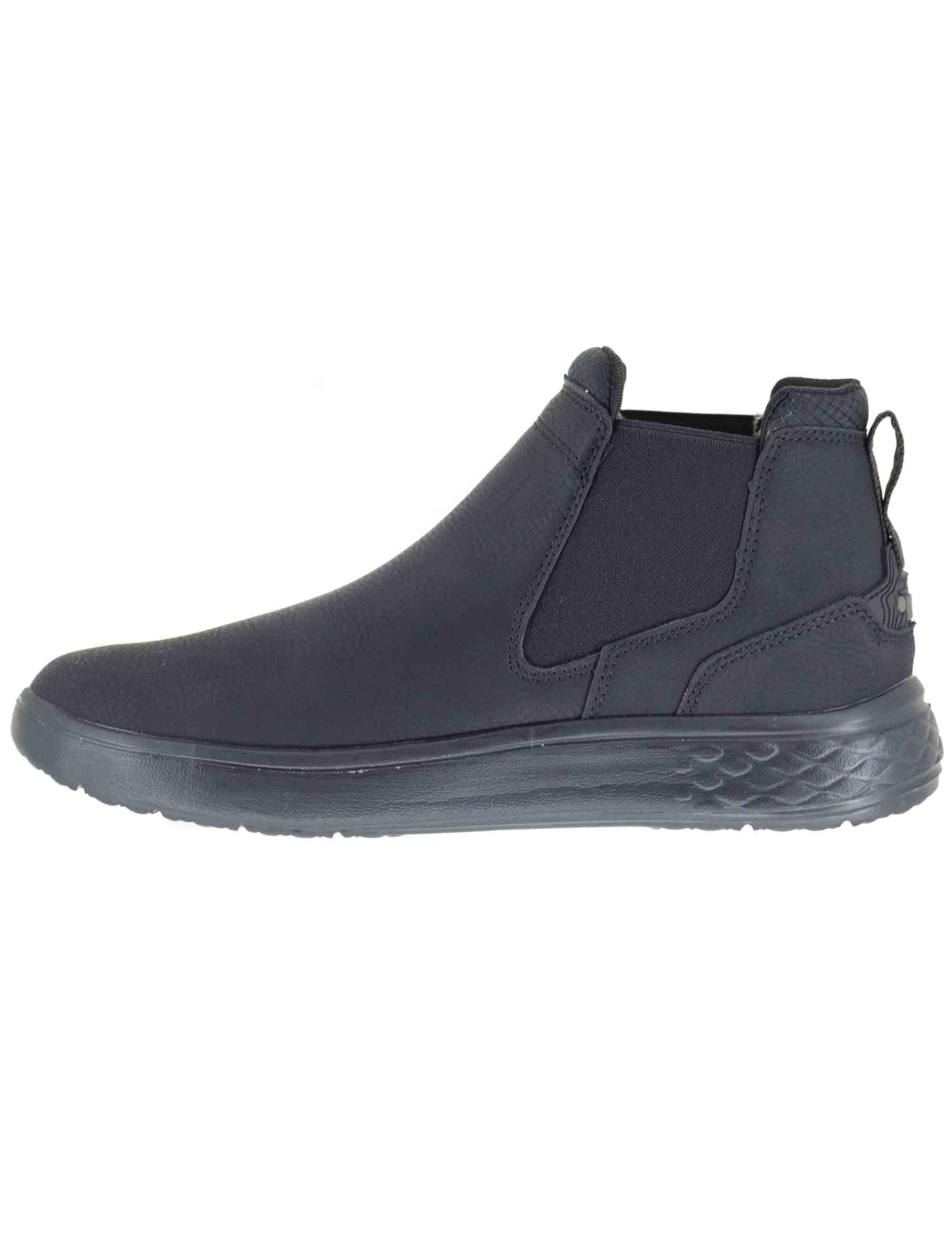 Stivaletti beatles uomo Kobi Chelsea in pelle nera con suola in gomma JM52120A 062 Jeep 