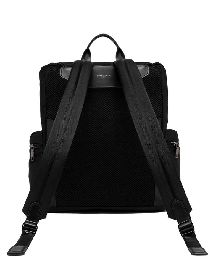Zaini uomo Oslo in nylon e pelle nera ZNU B18416 DS 22713 NYL-PL Gianni Chiarini 