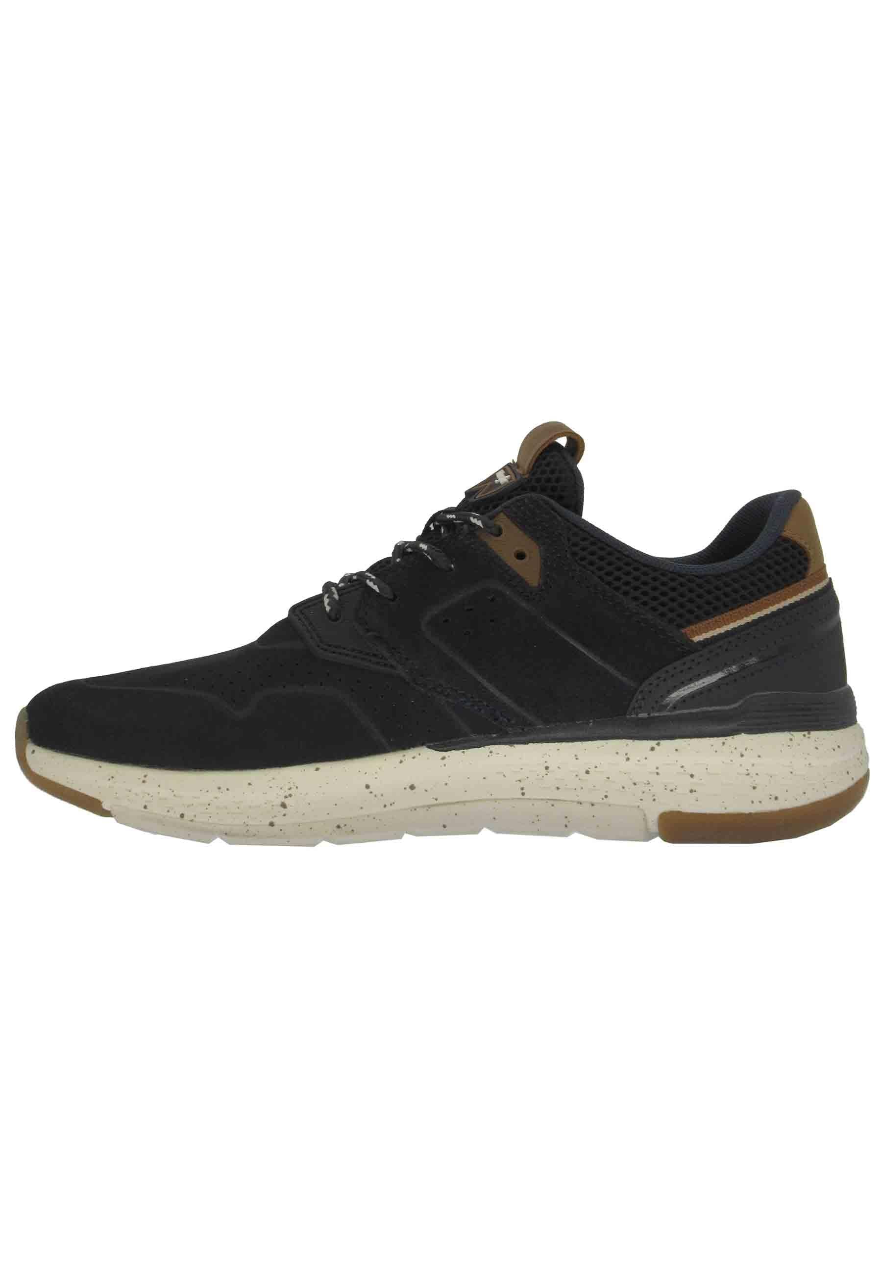 Sneakers uomo Pioneer Suede in pelle blu con suola ultra light e memory foam WM21111A 016 Wrangler 