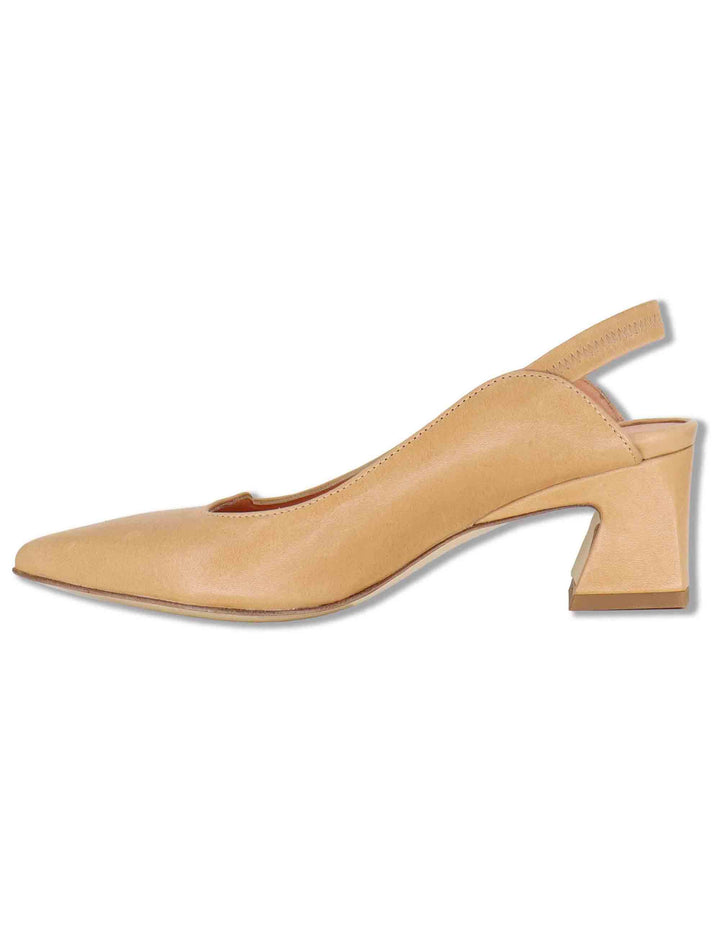 Décolletés slingback donna in pelle naturale con cinturino elastico e tacco 5 cm SP2047 008 Spatarella 