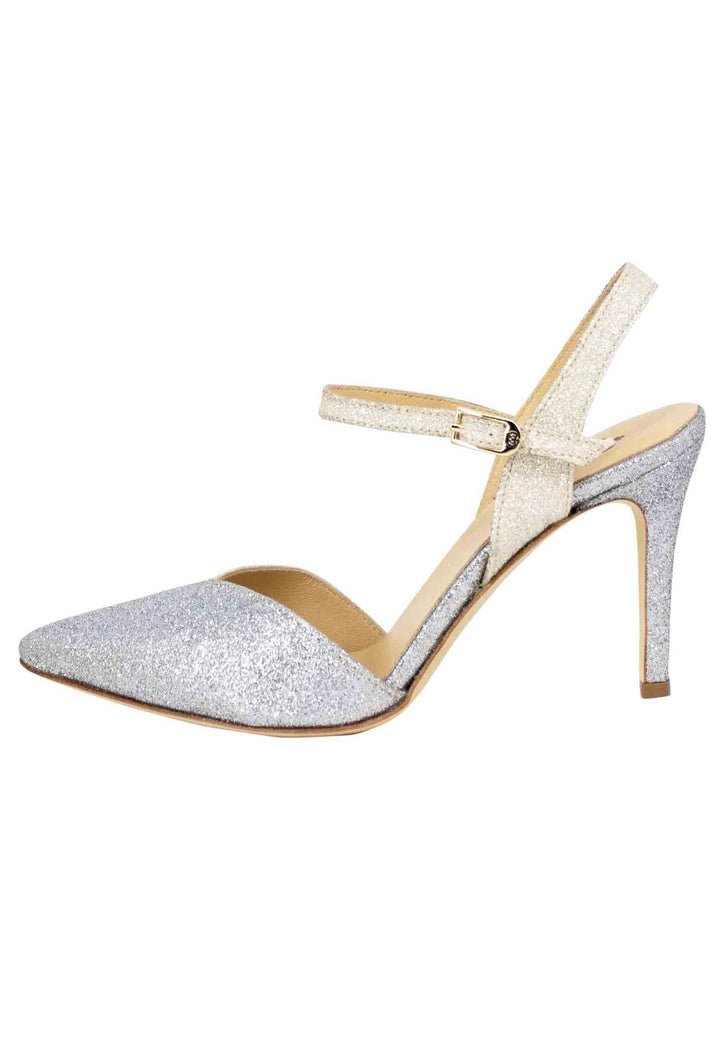 Sandali donna in glitter argento con cinturino alla caviglia DE1542 612 L'Arianna 
