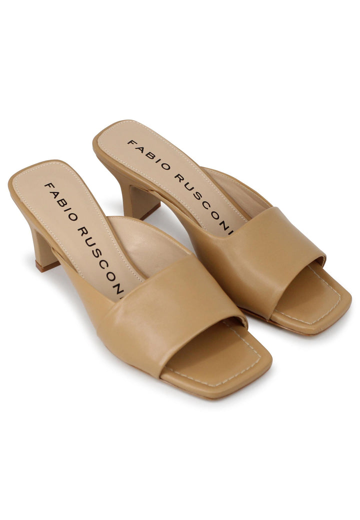Sandali donna in pelle naturale con punta quadra E-2210 200 Fabio Rusconi 