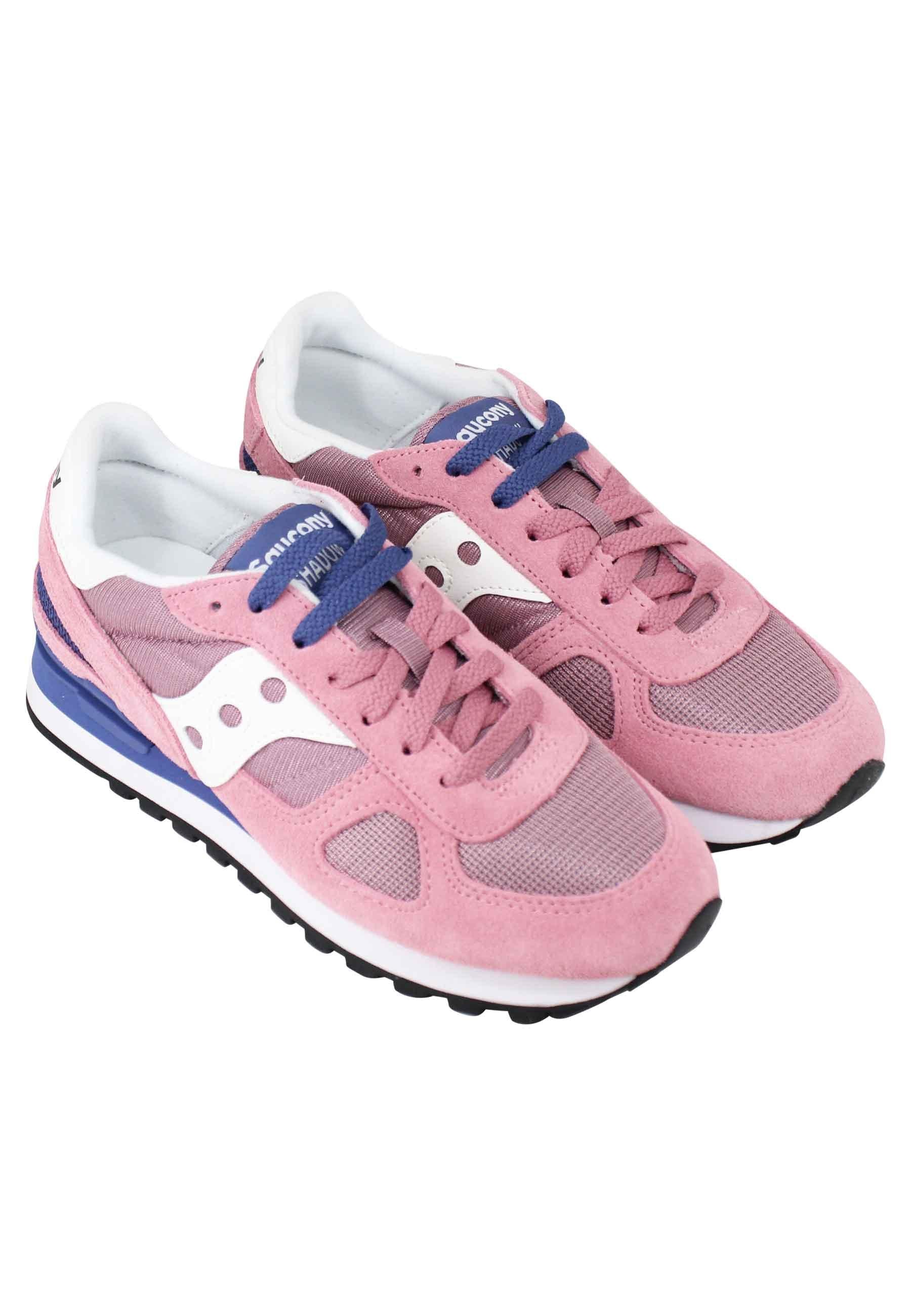 Sneakers donna Shadow in camoscio rosa con logo bianco SHADOW ORIGINAL 841 Saucony 