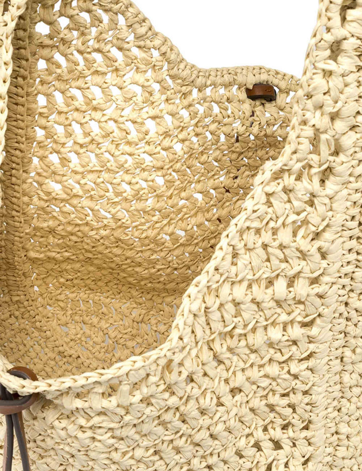 Borse donna Nefeli monospalla in paglia naturale con chiusura cordoncino BS11954 COMM STR-CRCH 850 Gianni Chiarini 