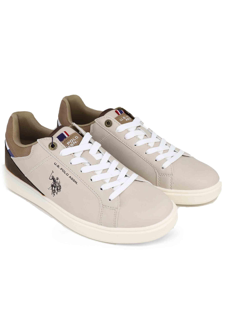 Sneakers uomo in eco pelle taupe ROKKO001B LBE-TAU01 U.S. Polo Assn. 