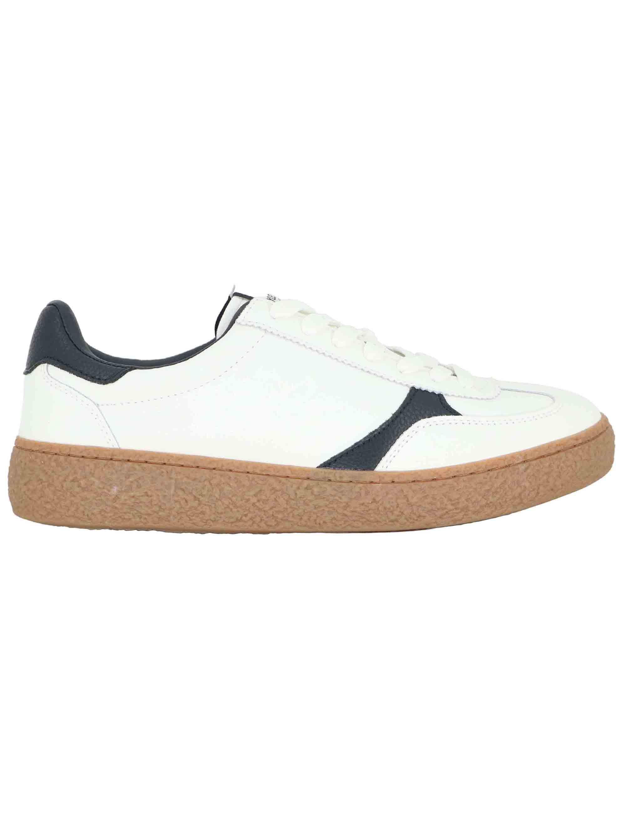 Sneakers uomo in pelle off white con riporti in contrasto e logo laterale ATLANTIDE012 137 Lyle & Scott 