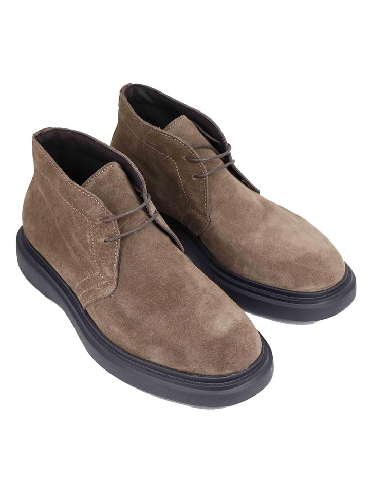 Stivaletti stringati uomo in camoscio taupe SPDK06 247 Spatarella 