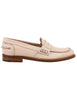 Women's Nude Leather Moccasins with Leather Sole SPD306 300