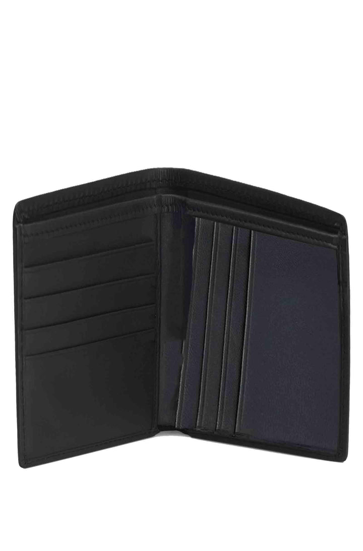 Portatessere uomo verticali trifold in pelle nera  11 carte HBPU00017M 001 Hugo Boss 