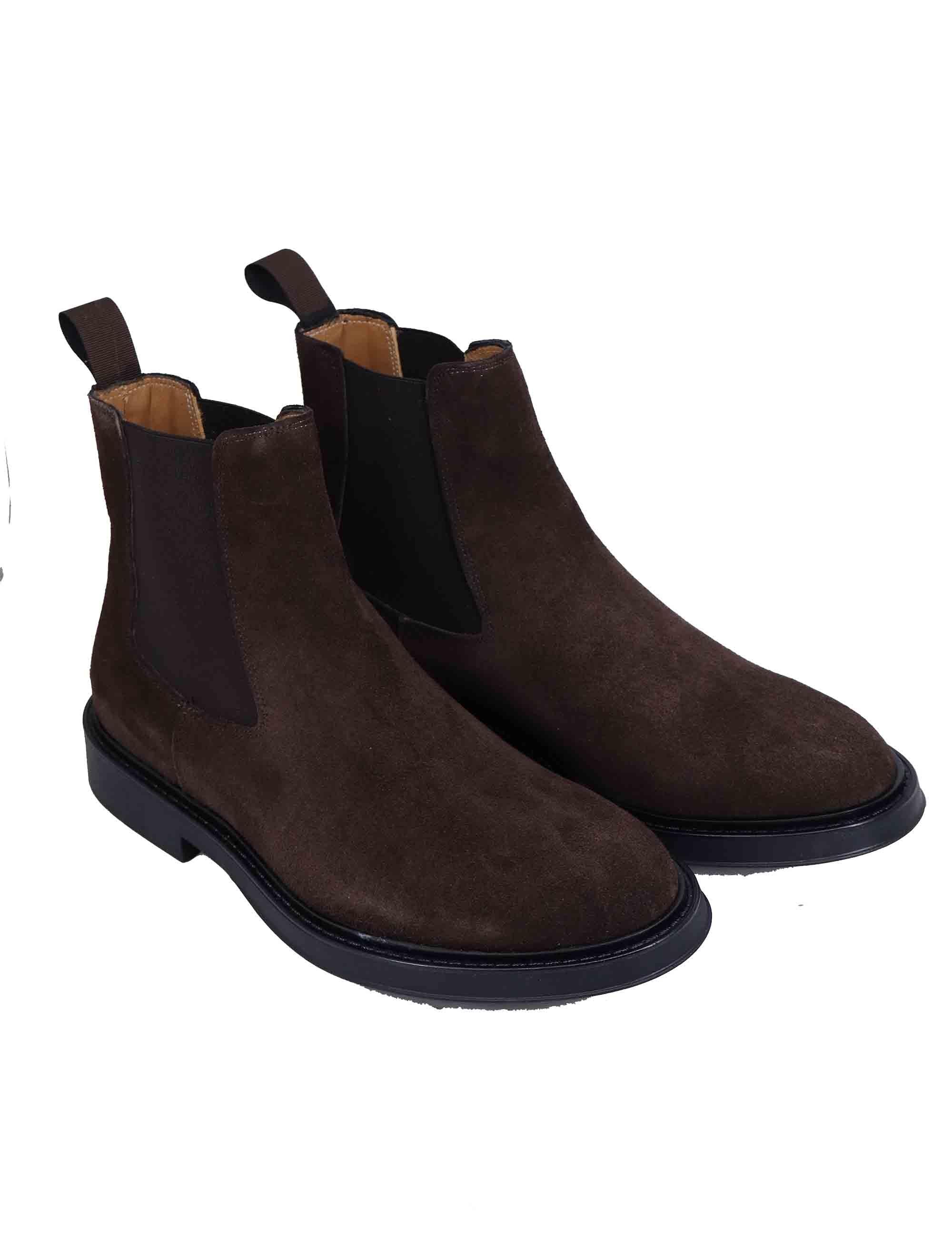 Stivaletti uomo in camoscio marrone con suola in gomma SP2320 C014 Spatarella 