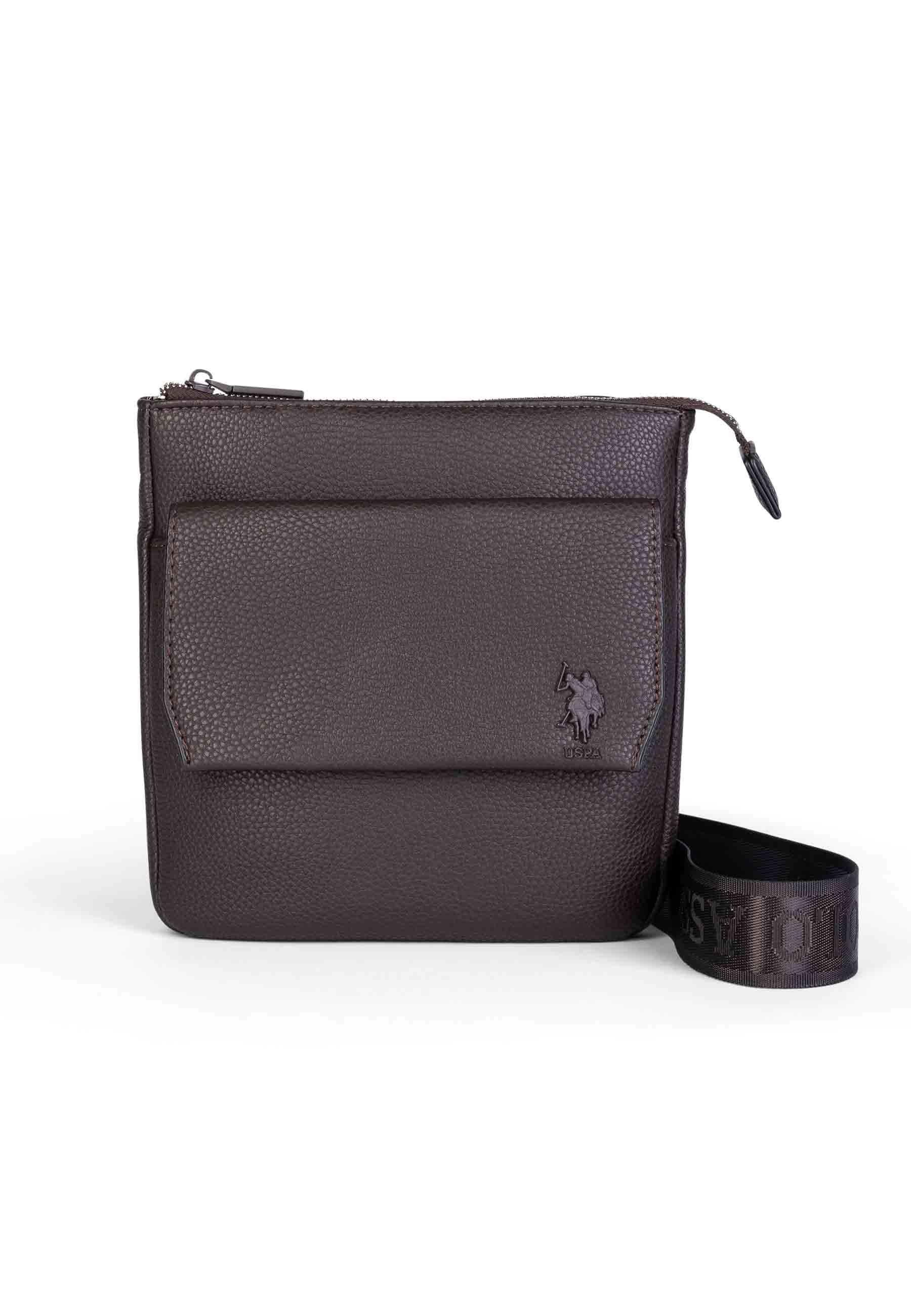 Borsello a tracolla uomo in eco pelle testa di moro Seattle BEUS35750MV P511 U.S. Polo Assn. 