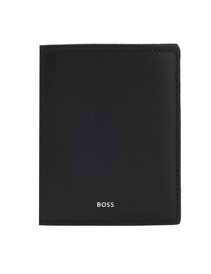 Portatessere uomo verticali trifold in pelle nera  11 carte HBPU00017M 001 Hugo Boss 