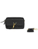 Marisol black leather bag with gold clasp, women's BS11516 001 TKL