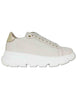 Women's off-white leather sneakers with platform sole SP60170 300