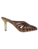 Sandali in tessuto e strass bronzo e tacco oro Donna SUSANA-566 512-6