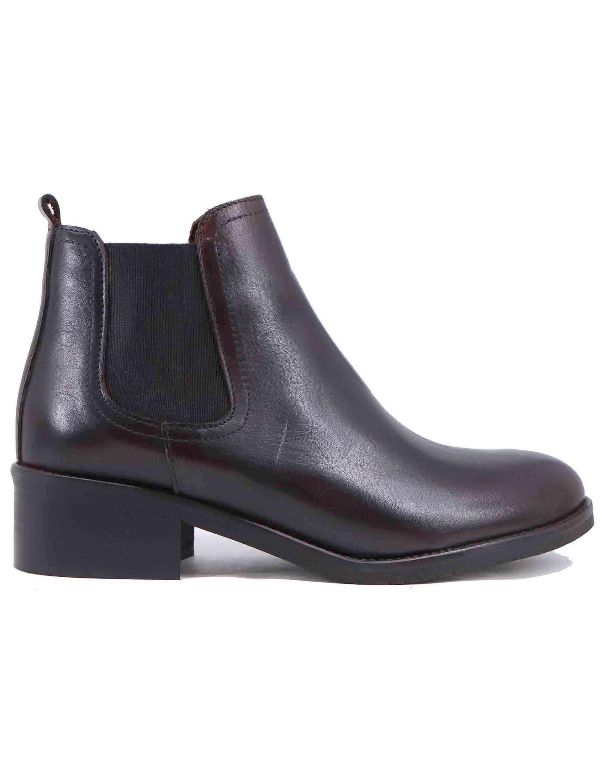 Stivaletti chelsea boot donna in pelle testa di moro tacco basso SPTRPR1001 014 Spatarella 