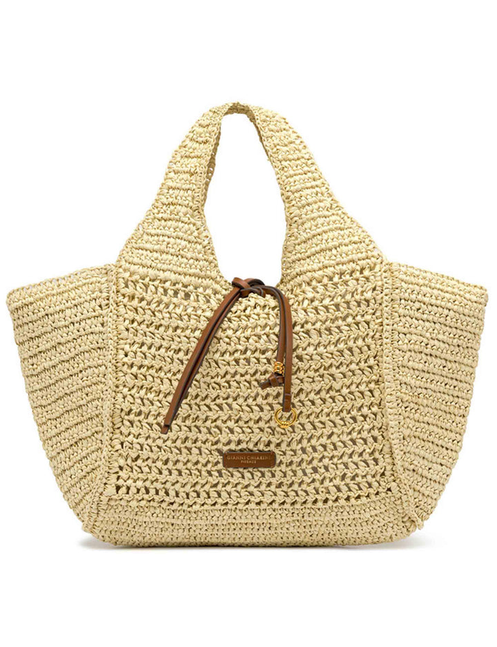 Borse donna Nefeli in rafia naturale con chiusura cordoncino BS11953 COMM STR-CRCH 850 Gianni Chiarini 