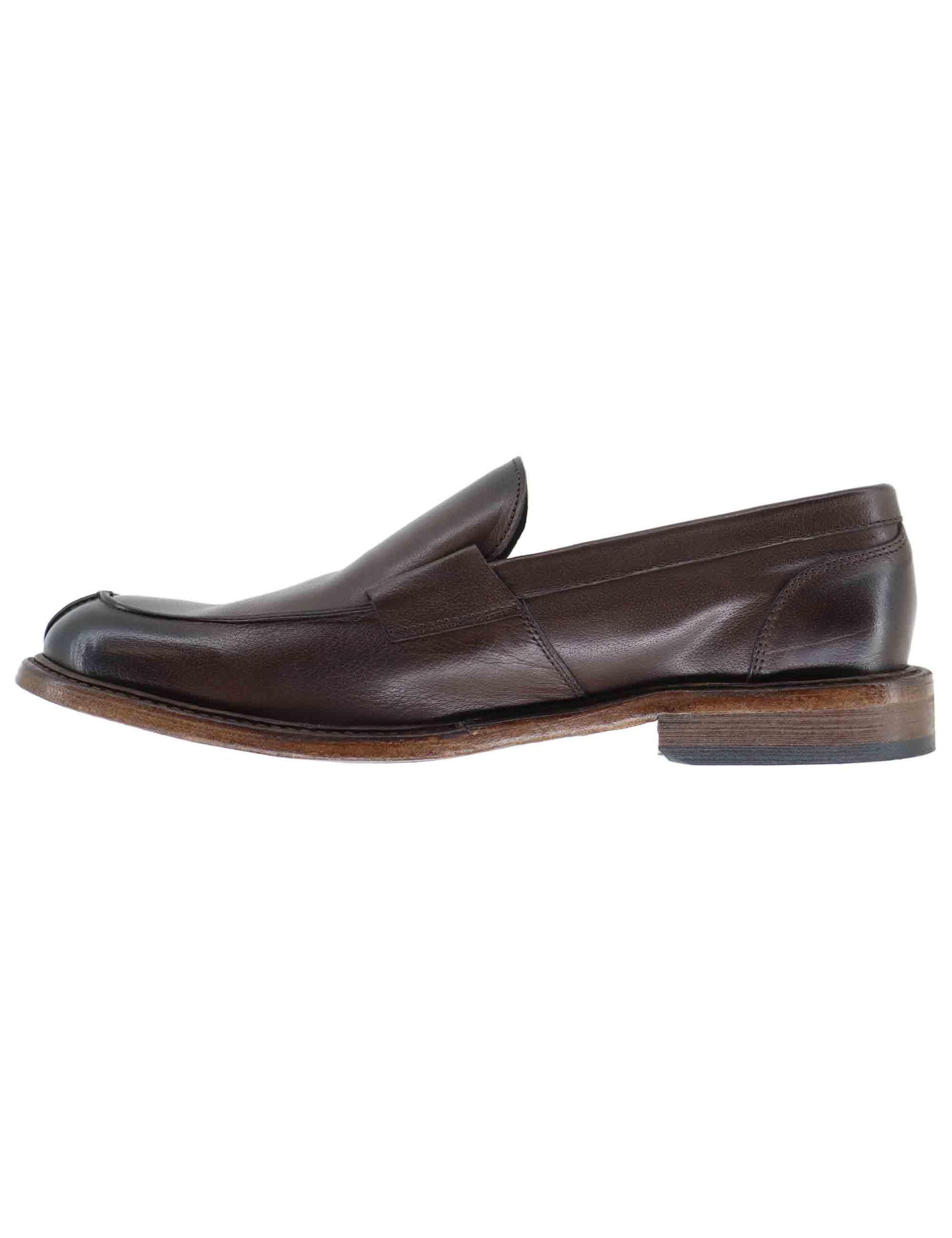 Mocassini uomo in pelle marrone SP6561 014 Spatarella 