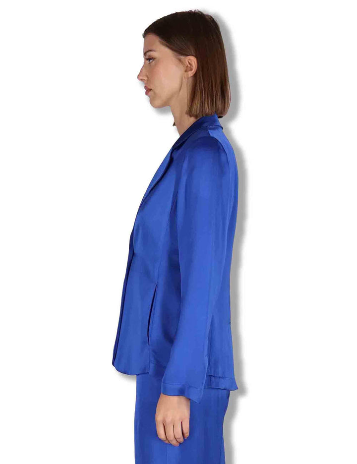 Giacche donna Shiny in cady blu monopetto JD648250631 80059 Maliparmi 