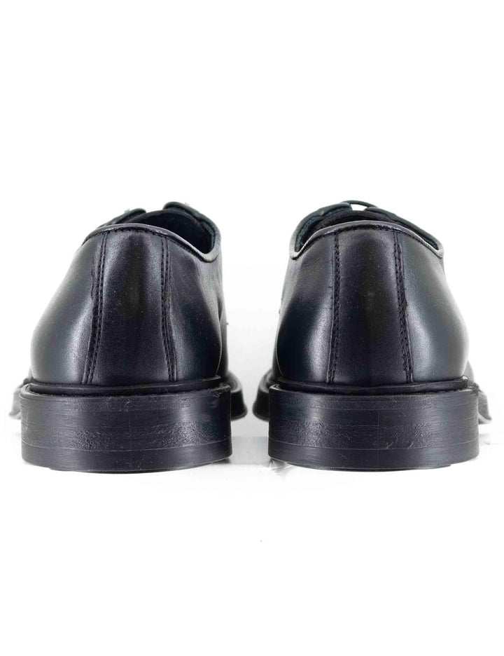 Stringate uomo in pelle nera con suola in gomma cucita SP1145 001 Spatarella 