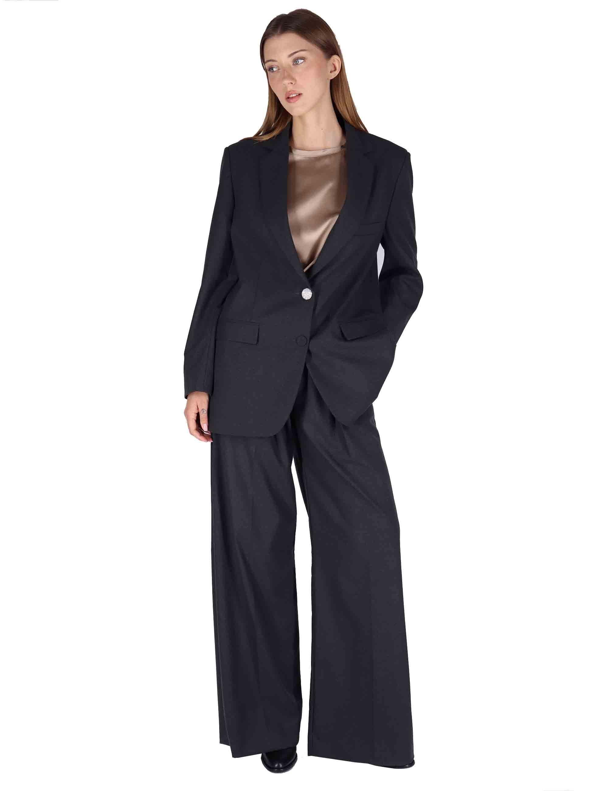 Giacche donna in viscosa naturale grigia 2 bottoni vestibilità over OABGA0025-0505 9210 Justmine 