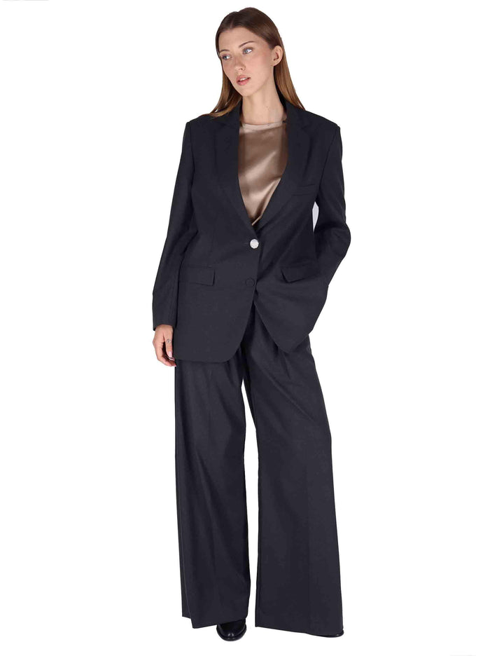 Giacche donna in viscosa naturale grigia 2 bottoni vestibilità over OABGA0025-0505 9210 Justmine 