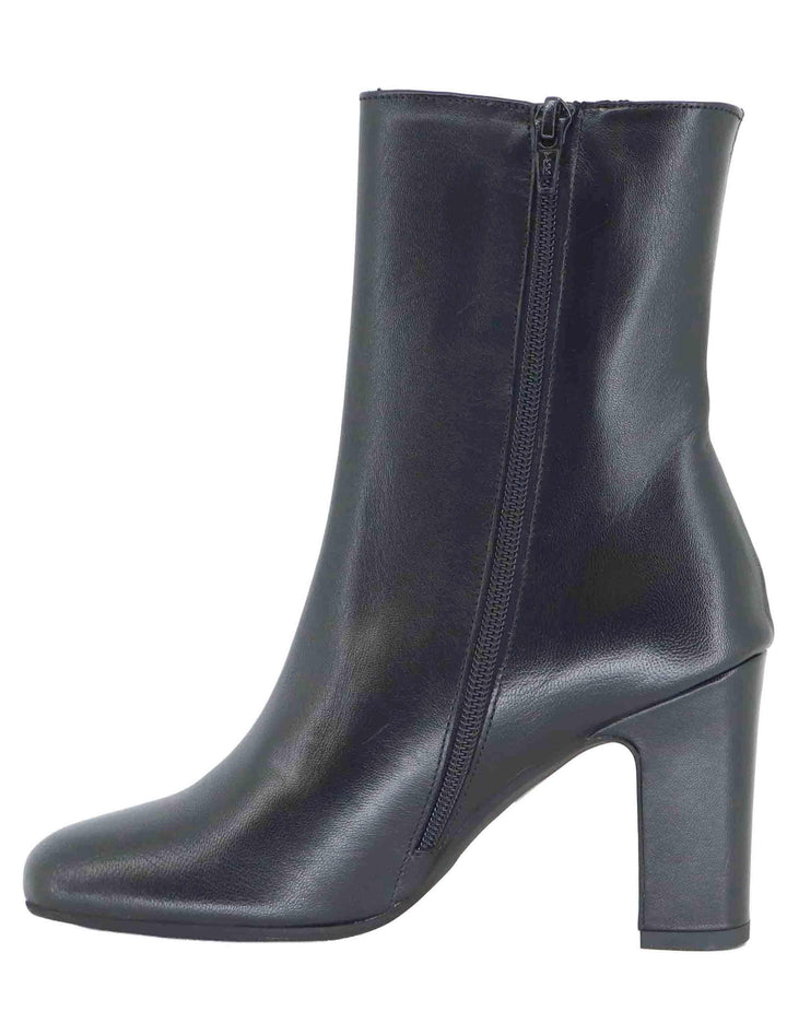 Stivaletti donna in pelle nera tacco alto 3351 001 Les Venues 