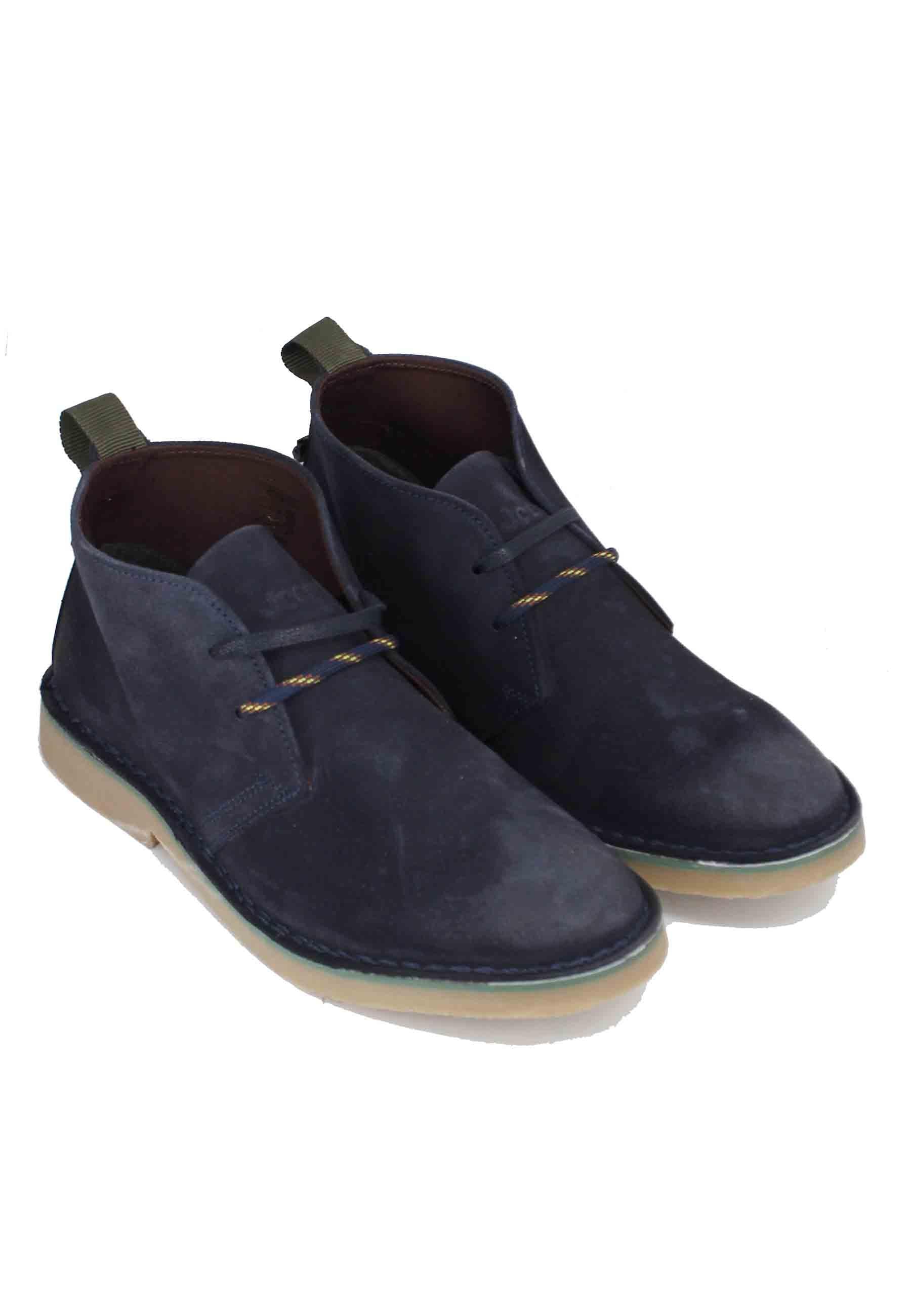 Stivaletti polacchine uomo Overland in camoscio blu con suola in para JM32070A 016 Jeep 