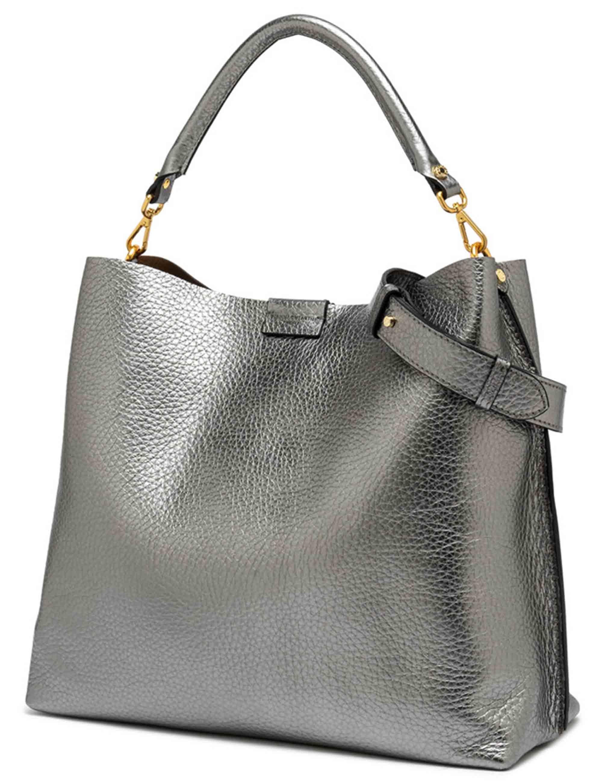 Borse donna Aretha in pelle argento BS11833 14205 RNGDBL Gianni Chiarini 